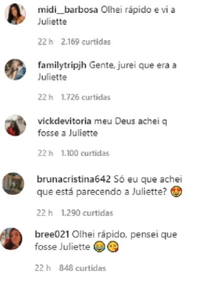 Fãs de Marquezine a confundem com Juliette - Reprodução/Instagram - Reprodução/Instagram