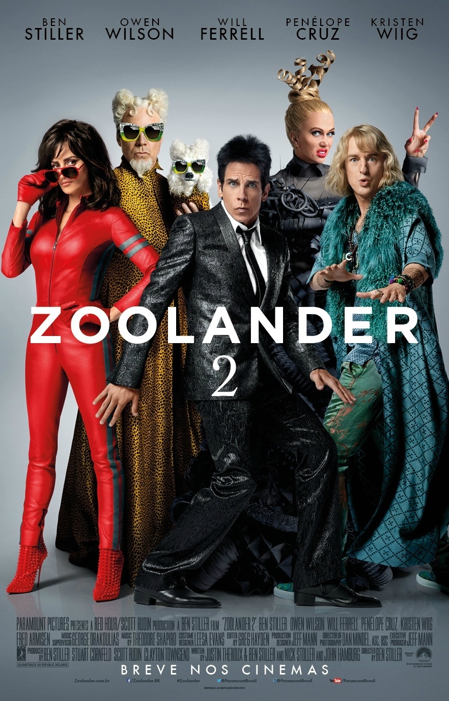 Pôster do filme  "Zoolander 2" - Divulgação
