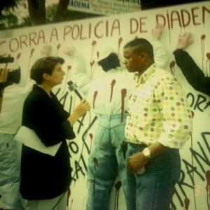 1997 - Maria Manso cobre crimes envolvendo a Polícia Militar em Diadema (SP) - Maria Manso/Arquivo pessoal - Maria Manso/Arquivo pessoal