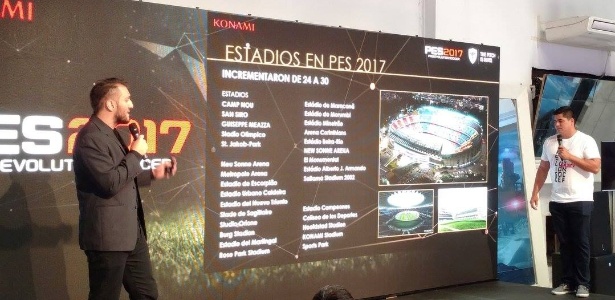 Estádios de "PES 2017" foram apresentados em evento realizado na Argentina - Reprodução