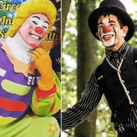 Os palhaços Fux e Tico Bonito - Reprodução/Montagem - Reprodução/Montagem