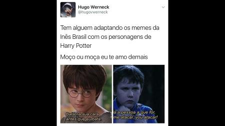 Internautas criaram memes com a Inês Brasil nas histórias de Harry Potter -  BOL Memes