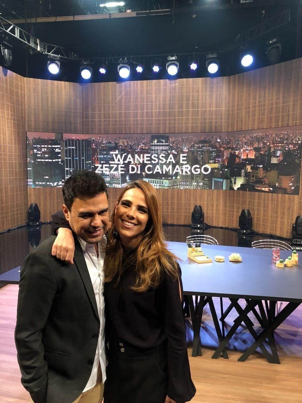 Zezé Di Camargo e Wanessa gravam programa de Amaury Jr - Divulgação