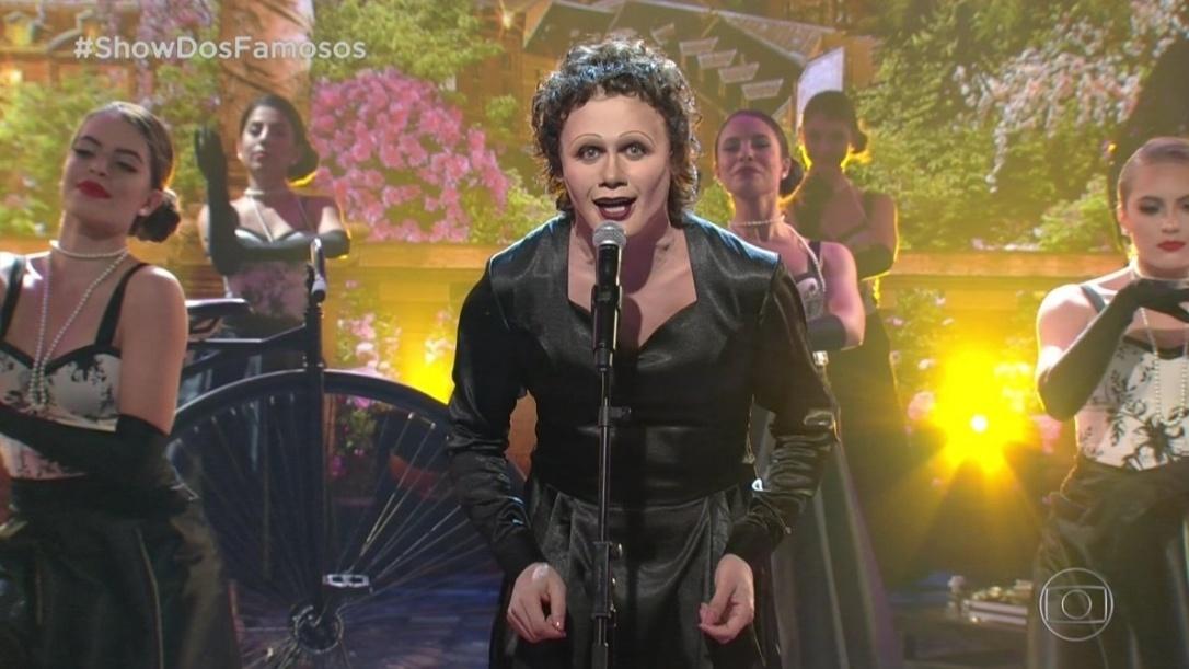 Silvero Pereira encarnou Edith Piaf no "Show dos Famosos" - Reprodução/TV Globo