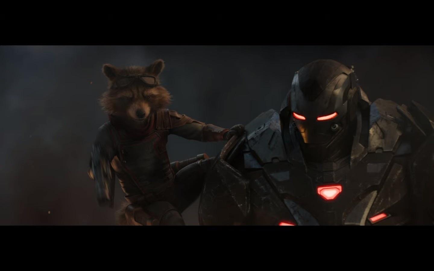Rocket e Máquina de Combate em cena do trailer de "Vingadores: Ultimato" - Reprodução/YouTube