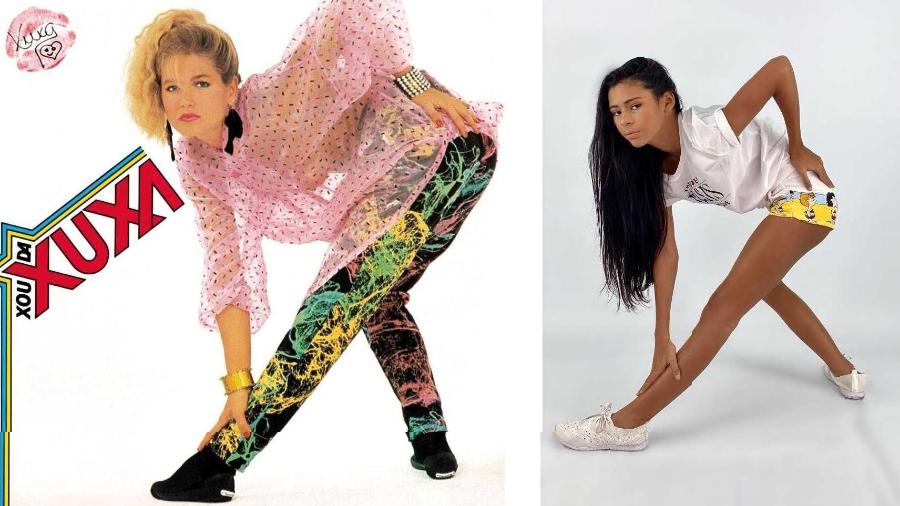 Wenny Isa, irmã da cantora Lexa, recria a pose de Xuxa na capa do disco "Xou da Xuxa", de 1986. - Divulgação
