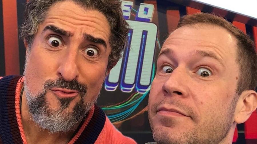 Marcos Mion e Tiago Leifert no "Caldeirão" - Reprodução/Instagram