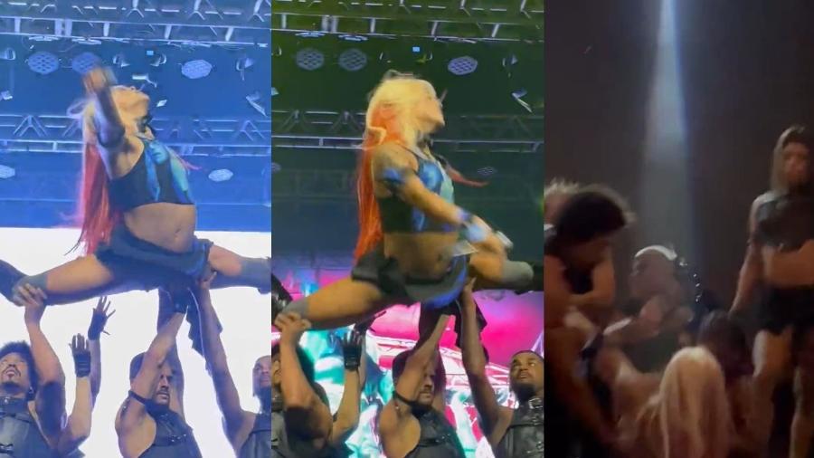 Dançarinos deixam Pabllo Vittar cair durante performance em show - Reprodução/Twitter