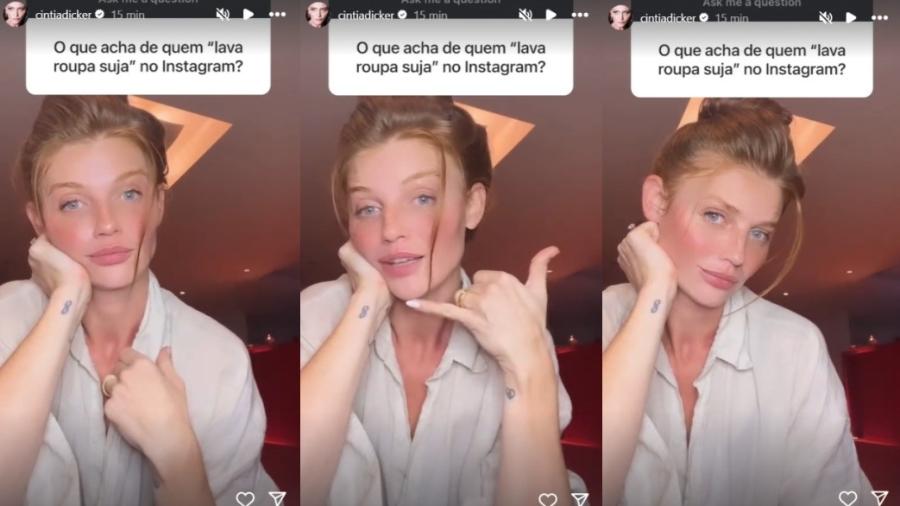 Cintia Dicker disse que 'lavar roupa suja' nas redes dá engajamento