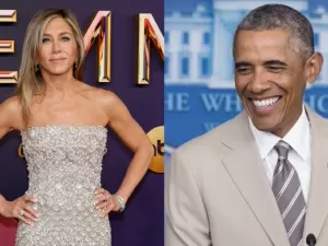 Jennifer Aniston rebate boatos de romance com Obama: 'Encontrei uma vez'