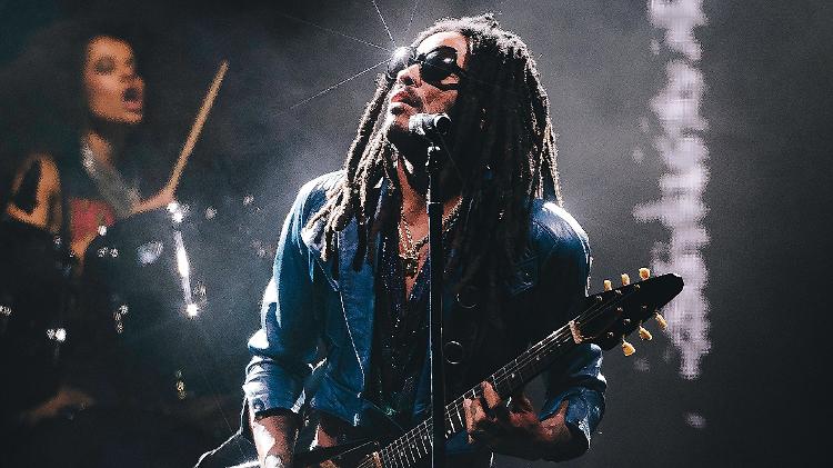 Lenny Kravitz durante show em São Paulo Lenny Kravitz durante show em São Paulo