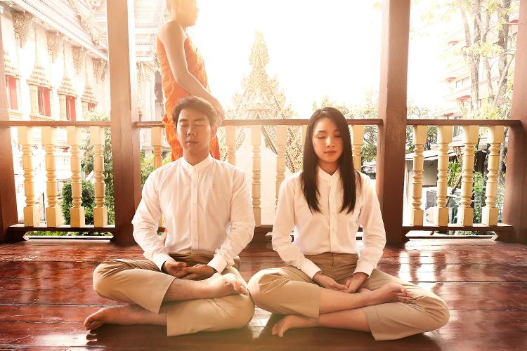 Meditação em Bangkok Meditação em Bangkok
