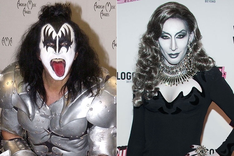 Roqueiros x drag queens: Gene Simmons, do Kiss - Getty Images