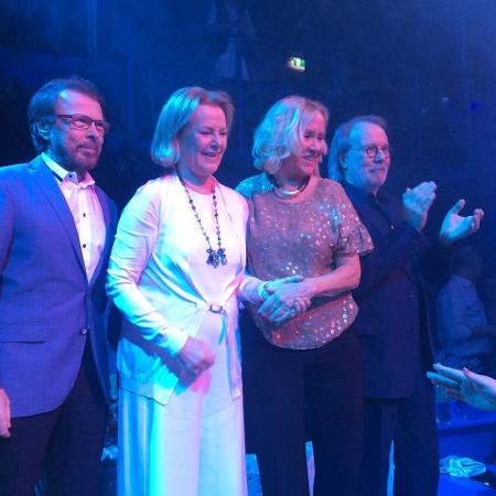 Integrantes do ABBA se reencontram após oito anos durante evento em Estocolmo, na Suécia - Reprodução/Facebook