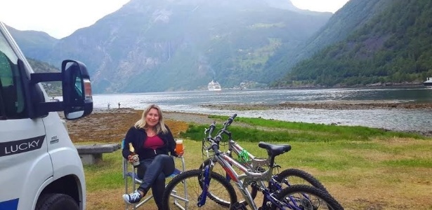 Neide também leva bicicletas no motorhome, para fazer passeios durante as paradas  - Arquivo pessoal - Arquivo pessoal