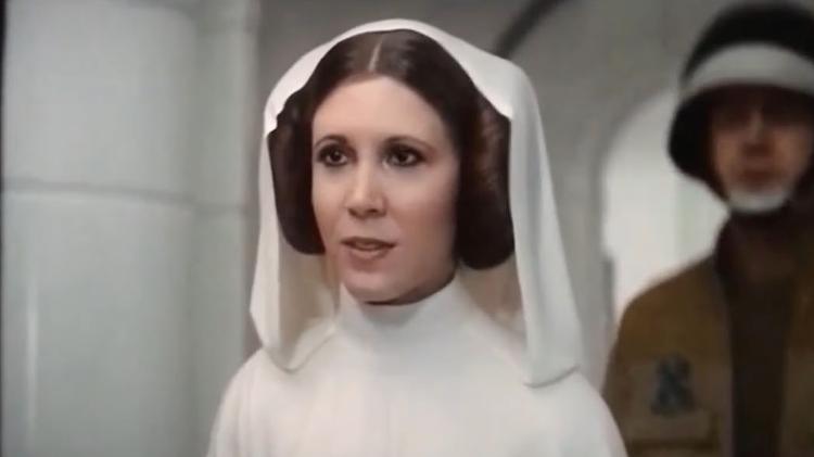 Através de deepfake, Carrie Fisher reaparece como princesa Leia em "Rogue One: Uma História Star Wars" - Reprodução - Reprodução