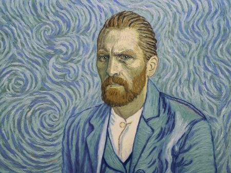 Pintura baseada nos famosos autorretratos de Van Gogh retrata o ator Robert Gulaczyk, que interpreta o pintor holandês na animação "Com Amor, Vincent" - Divulgação