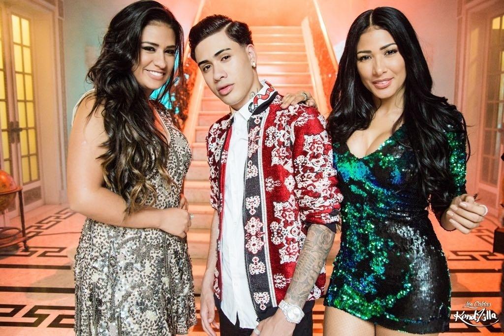 Simone, Kevinho e Simaria na locação do clipe de "Ta Tum Tum" - Divulgação