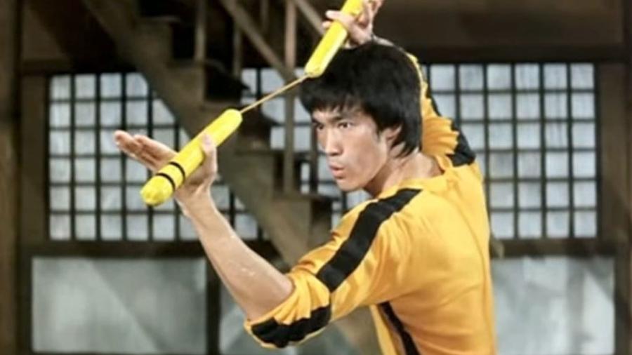 Bruce Lee em cena no filme "Jogo da Morte" (1978) - Divulgação