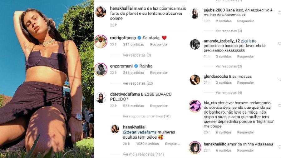 Hana Khalil mostra pelos nas axilas e é criticada - Reprodução/Instagram