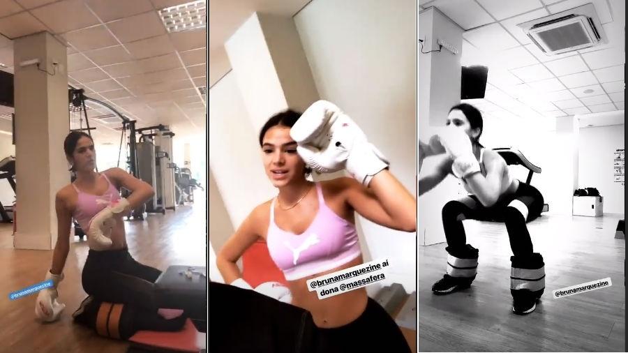 Bruna Marquezine treina boxe e glúteos com o personal trainer Chico Salgado - Reprodução/Instagram