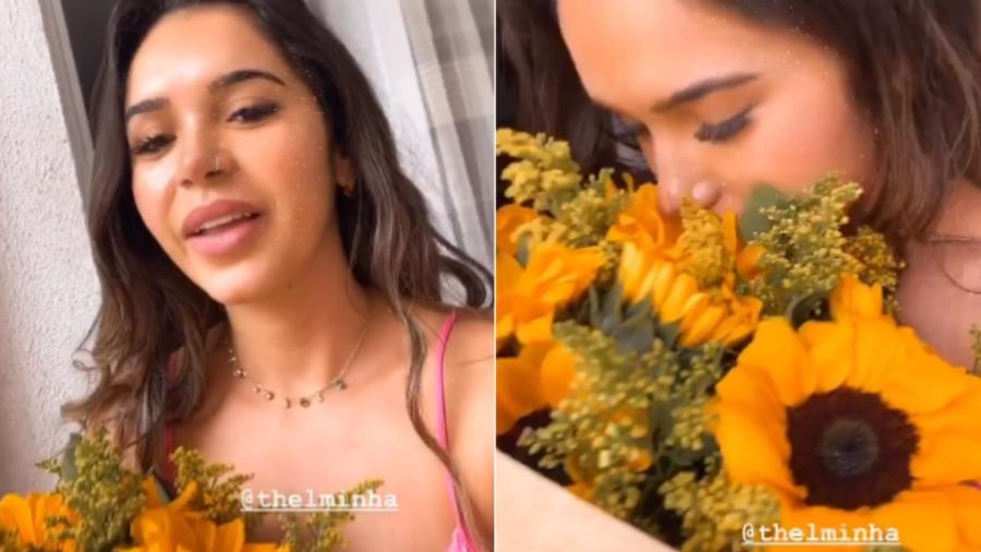 Gizelly Bicalho mostra flores que ganhou da amiga de BBB 20 Thelma Assis - Reprodução/Instagram