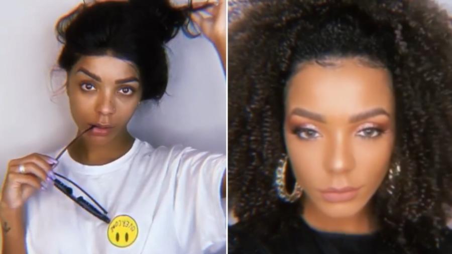 Brunna Gonçalves, mulher de Ludmilla, mostra o cabelo cacheado - Reprodução/Instagram