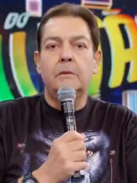 Faustão fala de Agnaldo Timóteo durante o "Domingão" deste domingo (11/04) - Reprodução/Globo