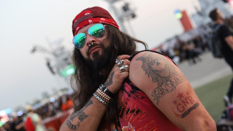 Diogo Rosa, fã de Guns N" Roses, tem 18 tatuagens da banda - Zô Guimarães/UOL