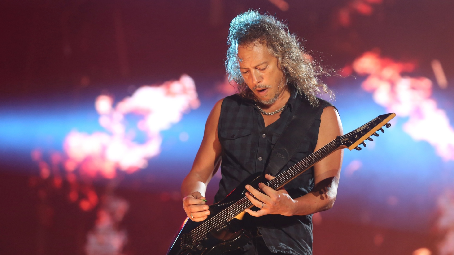 19.set.2015 - Metallica se apresenta no palco Mundo no segundo dia do Rock in Rio 2015 - Fernando Maia/UOL
