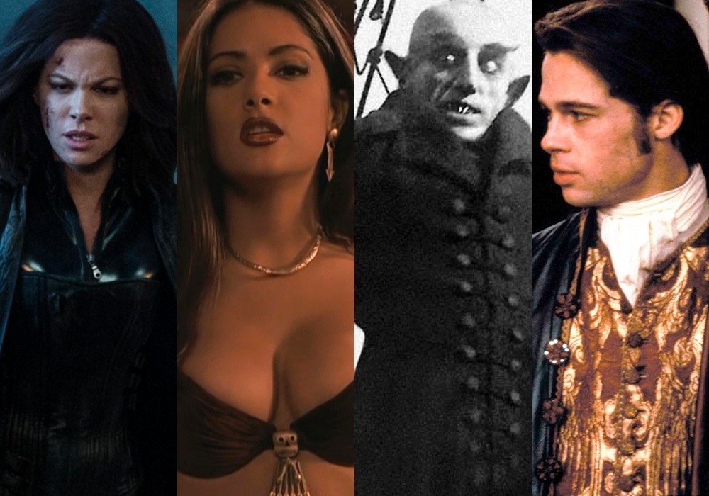 Cenas dos filmes "Anjos da Noite: Guerras de Sangue" (2016), de Anna Foerster, "Um Drink no Inferno" (1996), de Robert Rodriguez, "Nosferatu" (1922), de F.W. Murnau e - Montagem/Reprodução