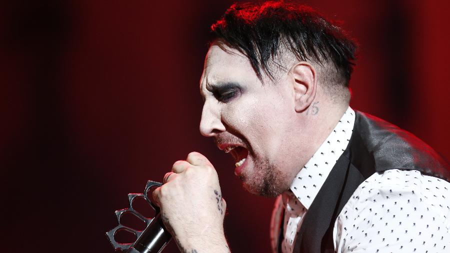 O cantor Marilyn Manson em show em São Paulo em 2017 - Fabio Braga/Folhapress