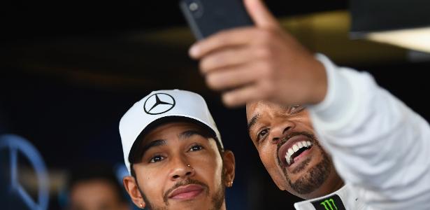 Will Smith selfie 3 com Lewis Hamilton - Clive Mason/Getty Image - Clive Mason/Getty Image