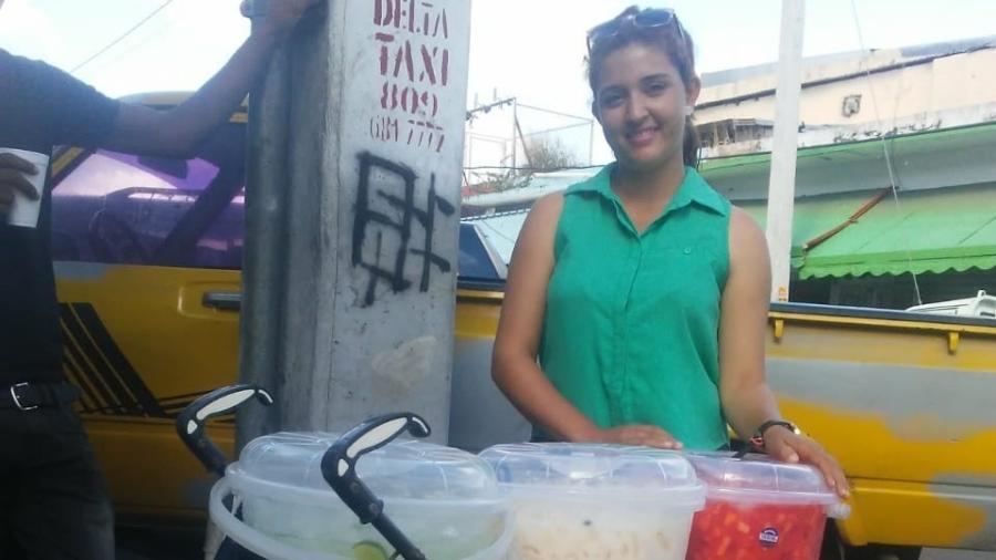 Maria Fernanda Marin vendia suco e salada de fruta na rua para sobreviver no Brasil - Arquivo Pessoal