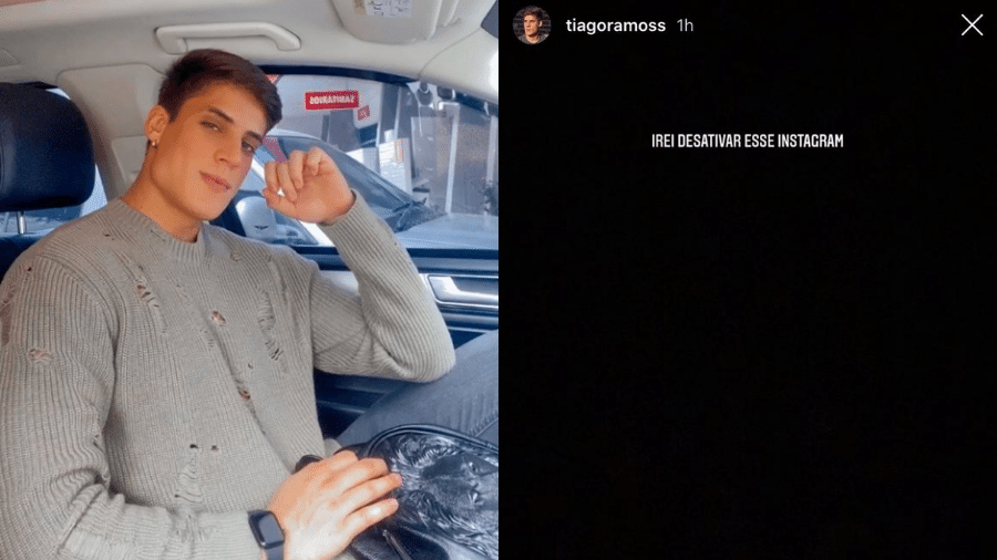 O modelo Tiago Ramos anunciou fim do Instagram menos de 1 mês depois de denunciar mensagens de ódio - Reprodução/Instagram/@tiagoramoss