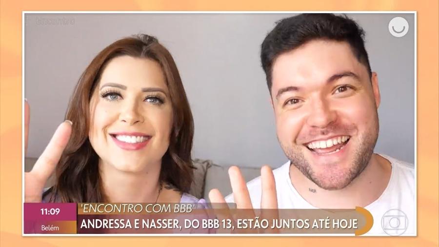 Andressa e Nasser do BBB 13 no "Encontro" - Reprodução/GloboPlay