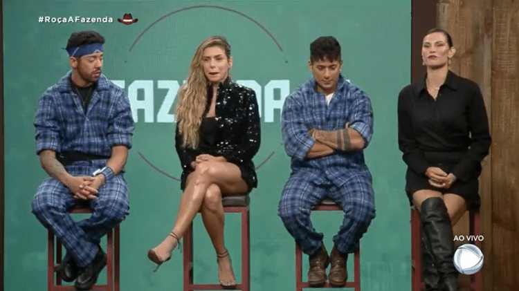 A Fazenda 2021: Rico, Erika, Tiago e Dayane estão na terceira roça do reality rural - Reprodução/PlayPlus - Reprodução/PlayPlus