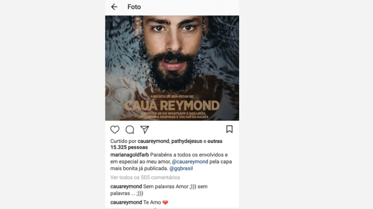 Cauã Reymond responde à declaração de Mariana Goldfarb - Reprodução/Instagram - Reprodução/Instagram