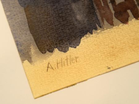 Obra atribuída a Adolf Hitler que foi confiscada na Alemanha - Christof STACHE / AFP