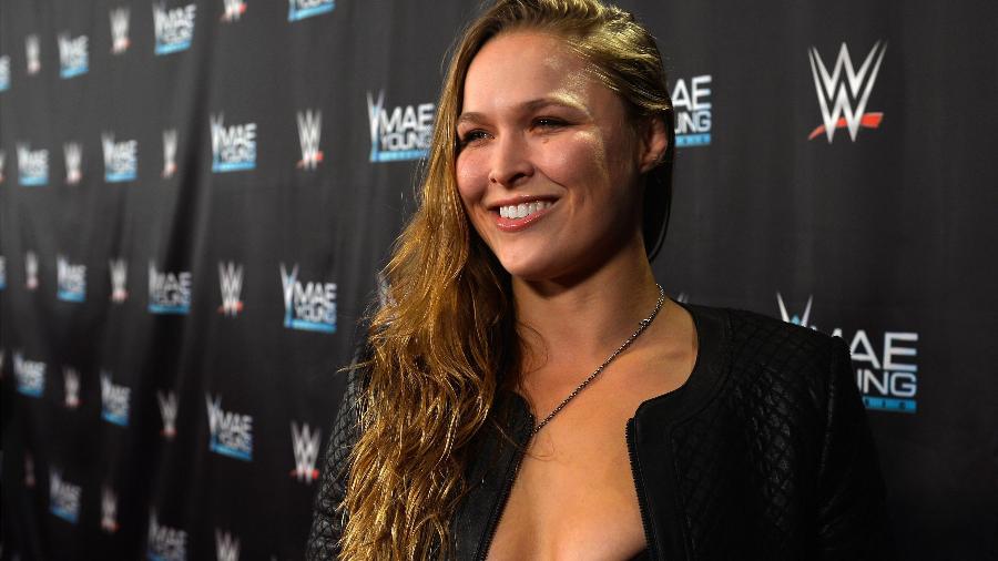 Ronda Rousey está ausente da WWE desde o evento principal da WrestleMania 35, em abril de 2019 - Getty Images