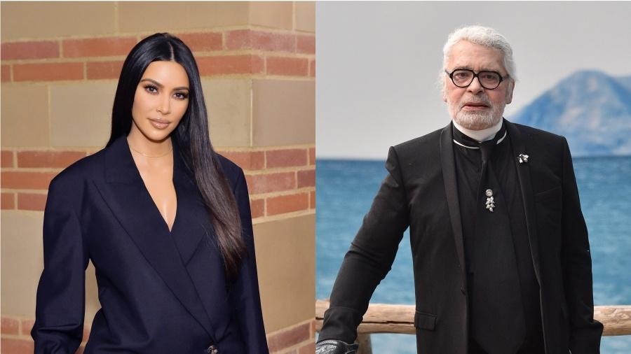 Kim Kardashian posou para ensaio com Karl Lagerfeld em 2003 - Getty Images