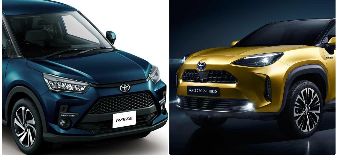 Yaris Cross e Raize: SUVs compactos são bem diferentes entre si - Divulgação/Arte UOL