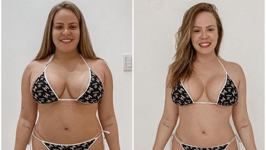Paulinha Leite mostra antes de depois da dieta - Reprodução/Instagram