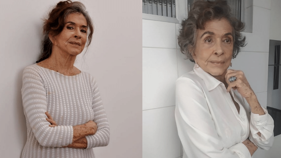 Betty Faria, de 79 anos, assumiu cabelos totalmente brancos e curtinhos no "visual pandemia" - Reprodução/Instagram/@bettyfariaoficial 