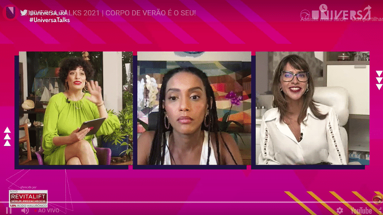 A atriz Taís Araújo, que participou do painel do Universa Talks com a dermatologista Fabiana Wanick e mediação de Fabi Gomes.   - Mariana Pekin/UOL - Mariana Pekin/UOL