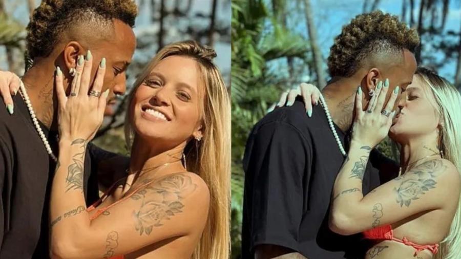 Éder Militão e a namorada, Cássia Lourenço - Reprodução/Instagram