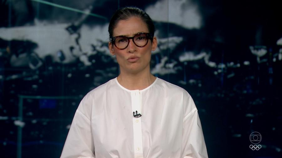 Renata Vasconcellos leu nota de pesar do Jornal Nacional pelas vítimas do acidente aéreo em Vinhedo