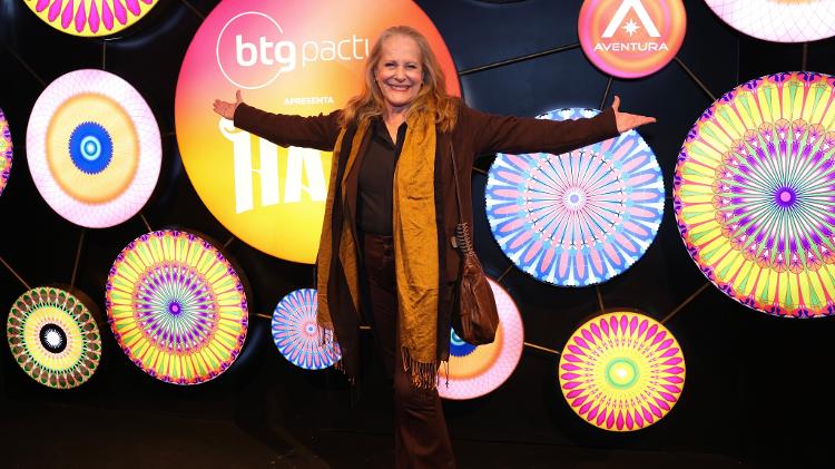 Lucinha Lins conversou com Splash na sessão vip do musical 'Hair', no Teatro Riachuelo Rio Lucinha Lins conversou com Splash na sessão vip do musical 'Hair', no Teatro Riachuelo Rio