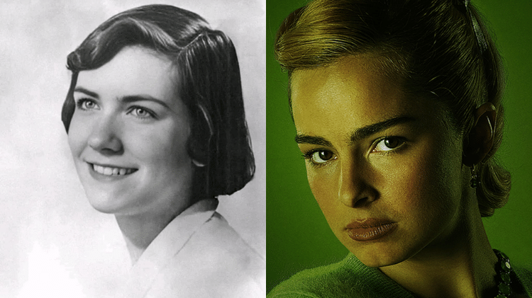 Evelyn Hartley e Addison Rae como a personagem Evelyn Hartley e Addison Rae como a personagem