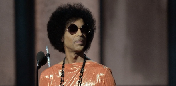 8.fev.2015 - O cantor Prince durante a premiação do 57º Grammy, em Los Angeles - Robyn Beck/AFP